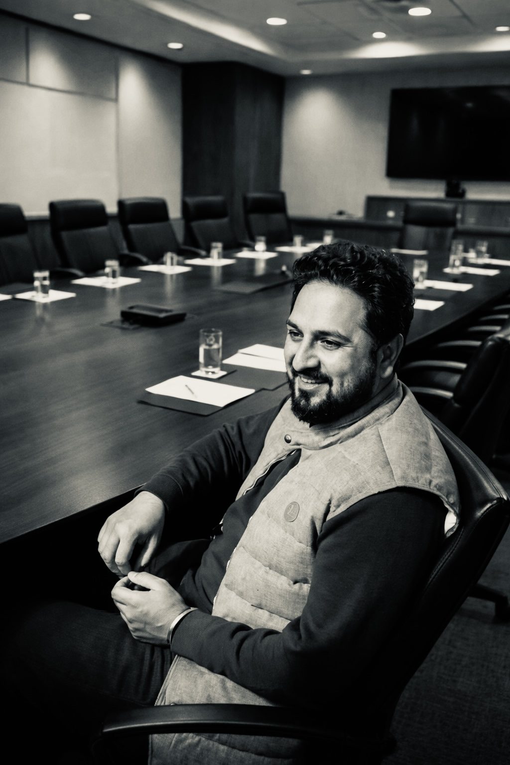 Jass Ghuman, Founder of NorthBridge Advisory, in a boardroom