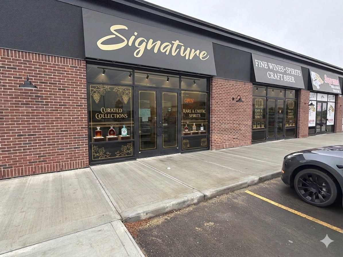 Signature fine wines and spirits storefront